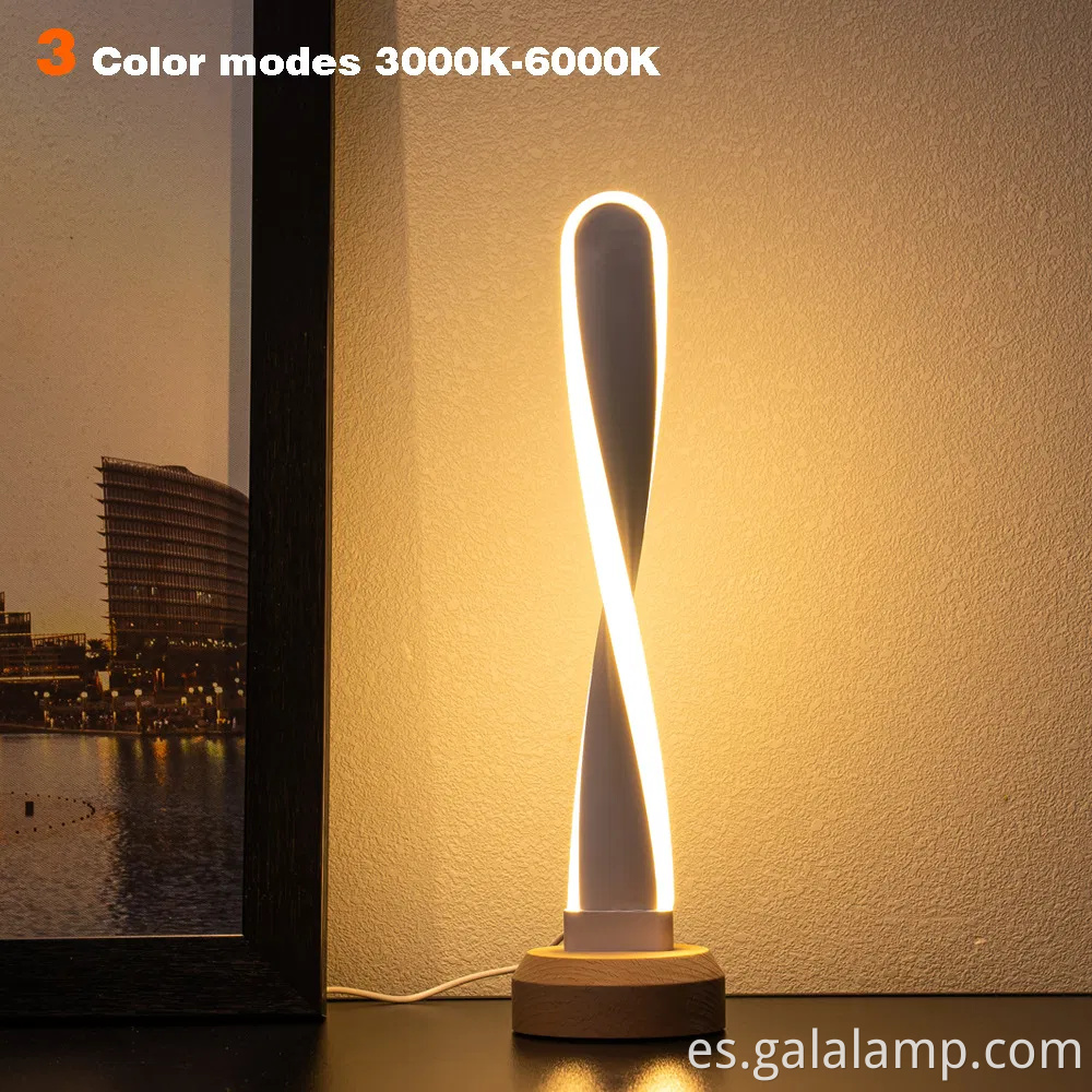 Madera sólida inteligente, luz nocturna LED con características únicas, lámpara de escritorio USB